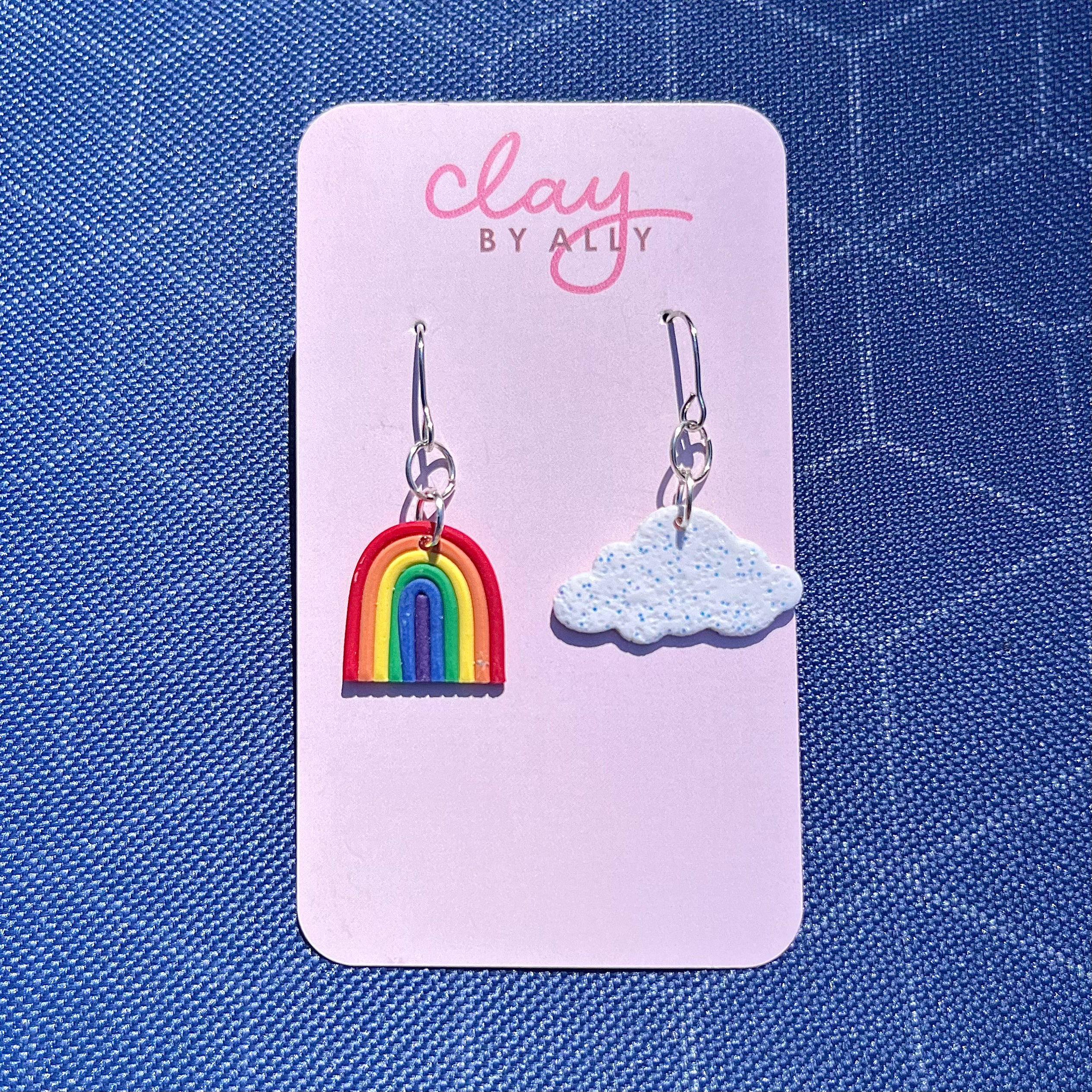 Rainbow & cloud dangles